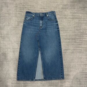 Frame Long Denim Skirt NWOT 28